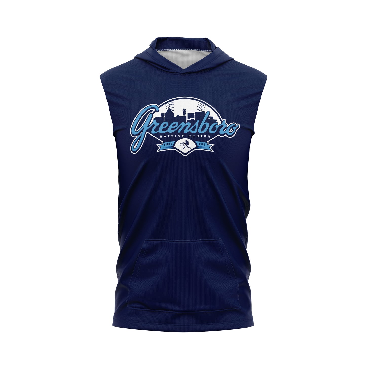 Navy GBC Dye Sub Sleeveless Hoodie