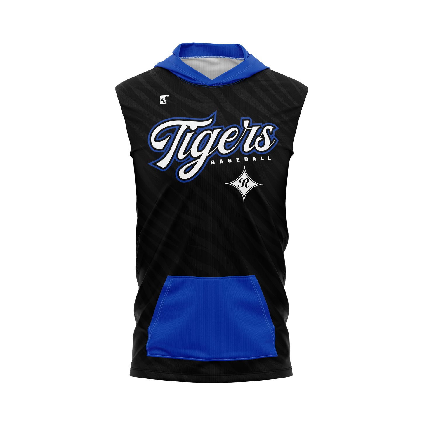 Ragsdale Baseball Black Sleeveless Performance Dye Sub Hoodie