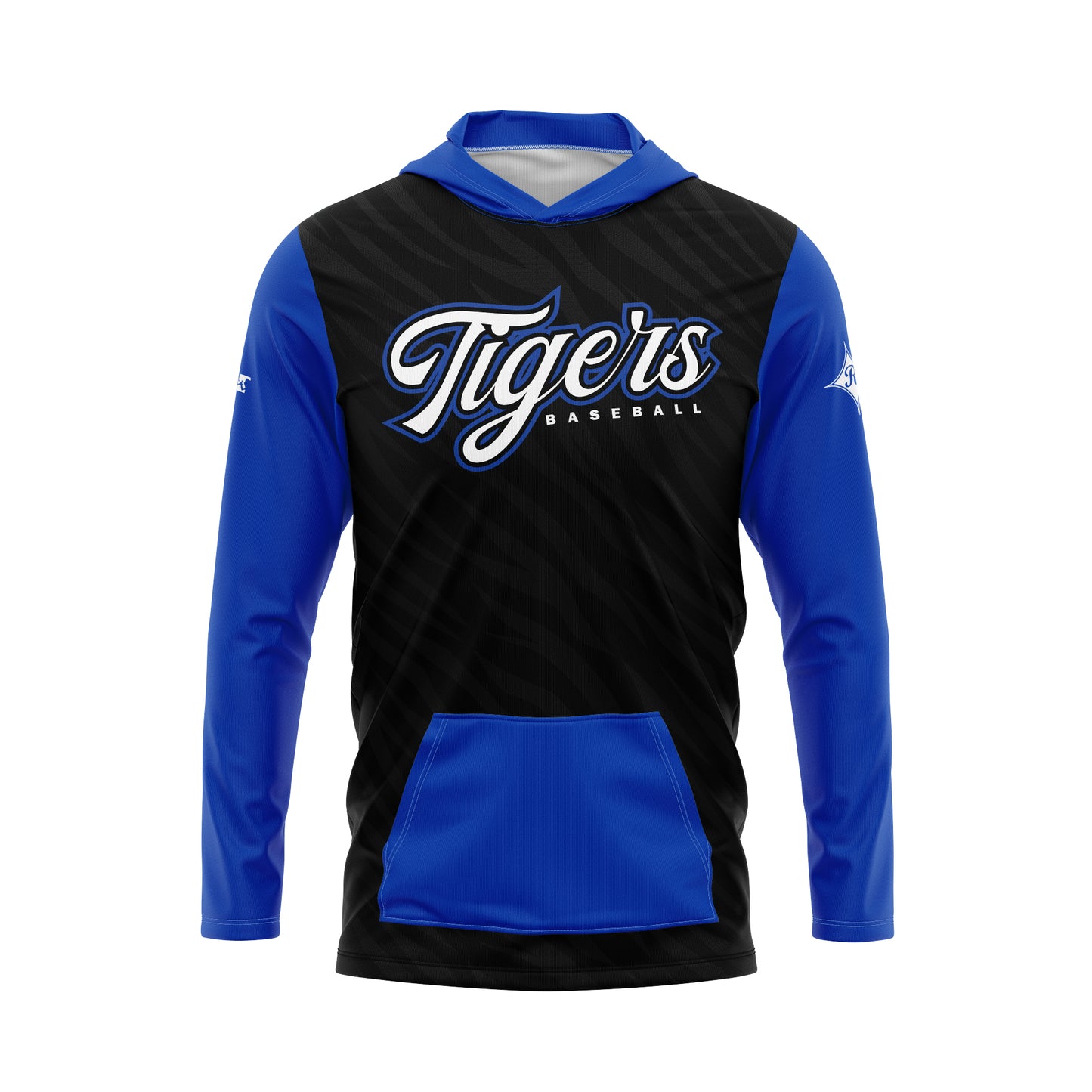 Ragsdale Tigers Baseball Black-Royal Dye Sub Hoodie